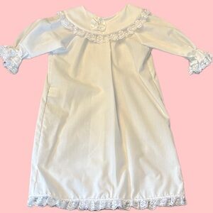 NWT White Lace Trim Baby Dress gown